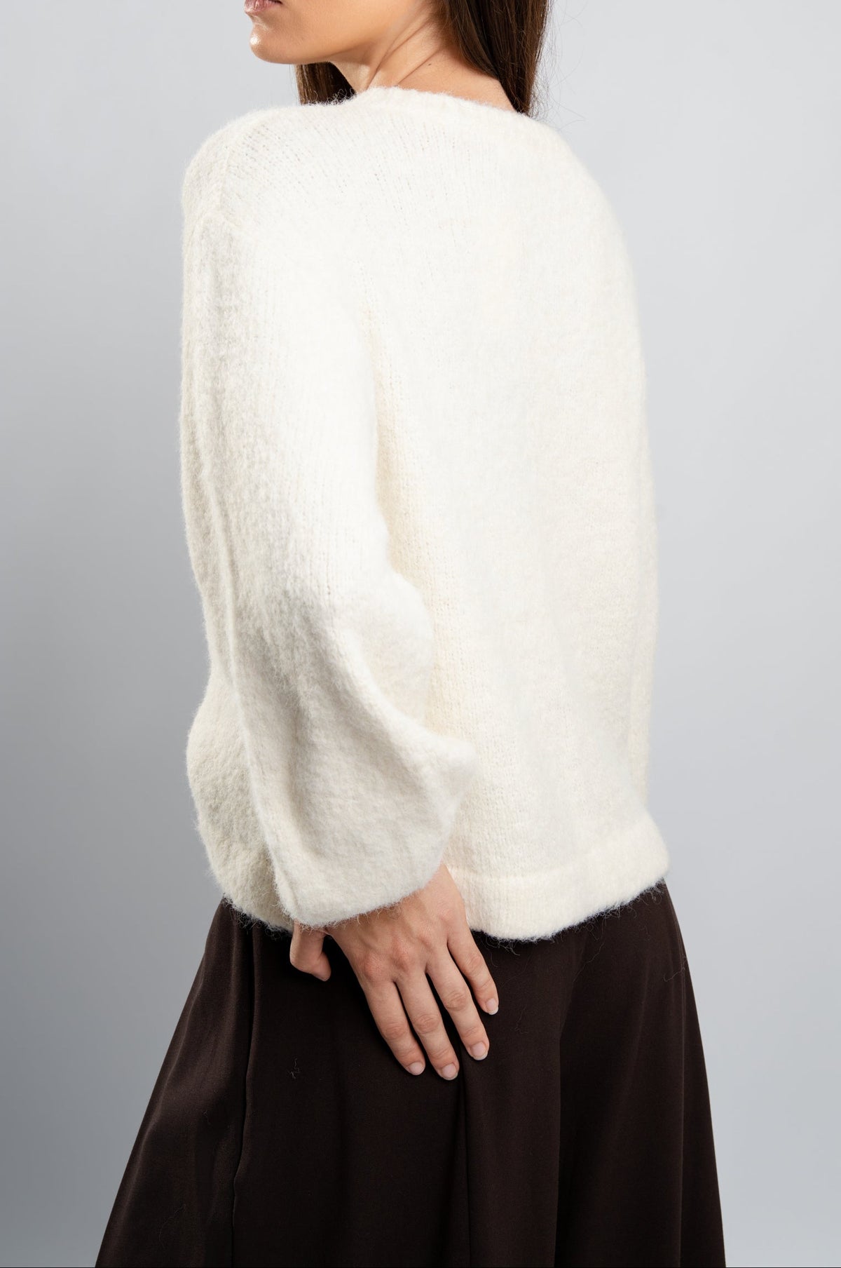 Gillet en maille crème