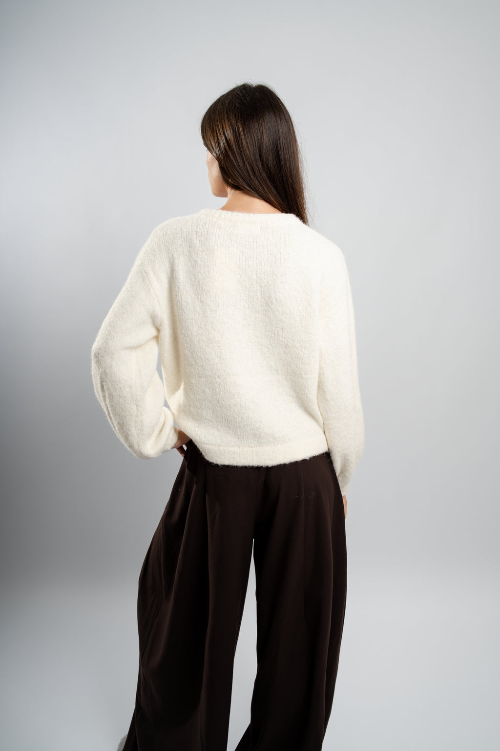Gillet en maille crème