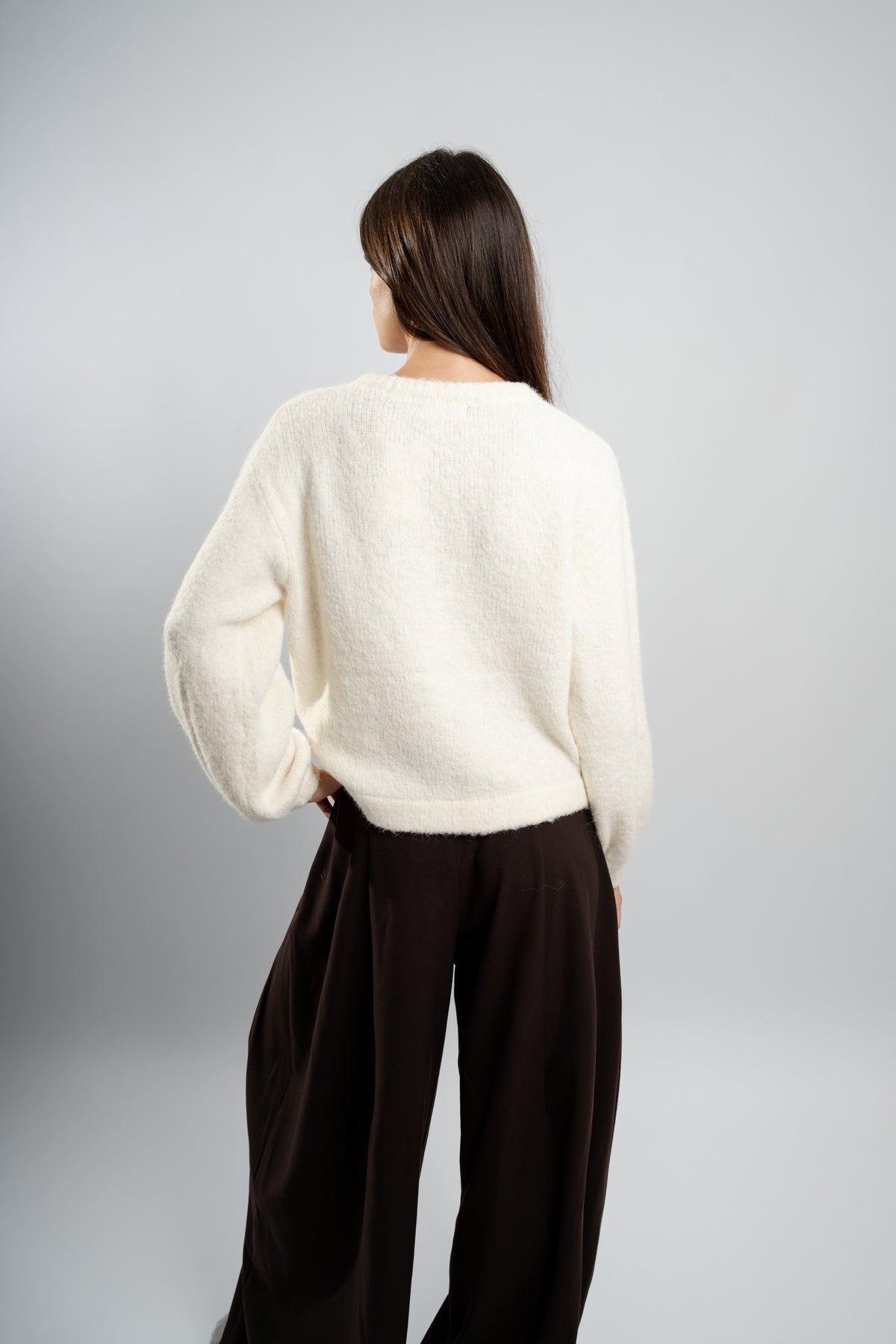 Gillet en maille crème