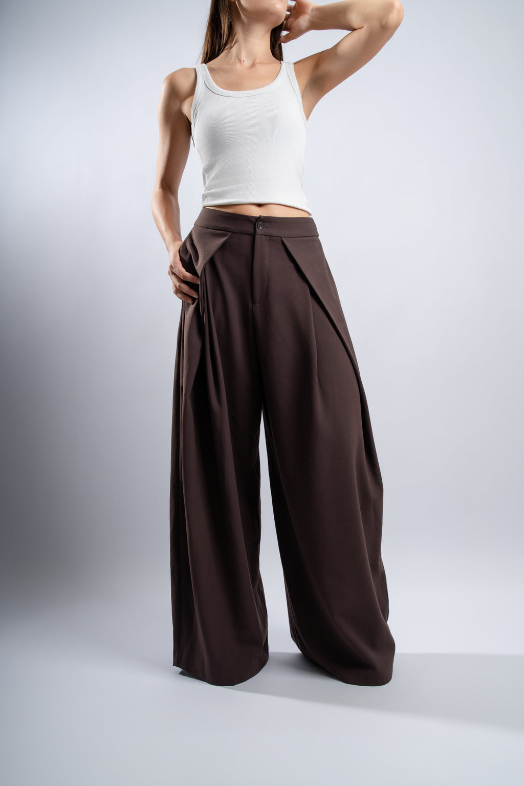 Pantalon large à pinces