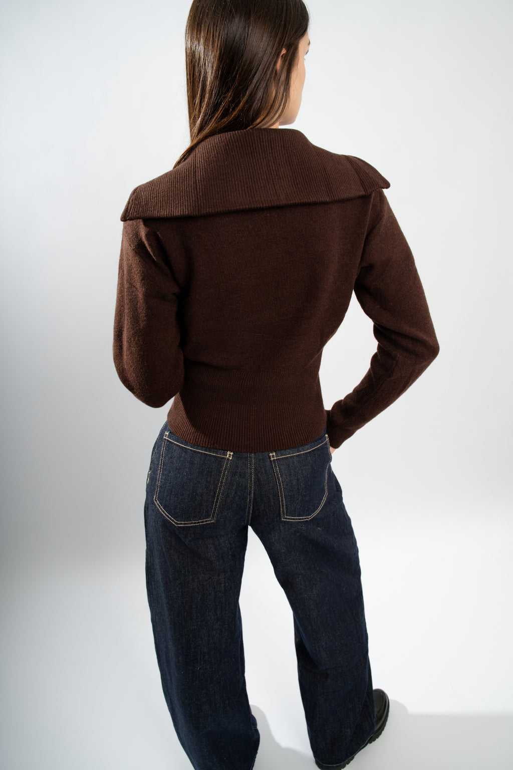 Gilet double ZIP Chocolat