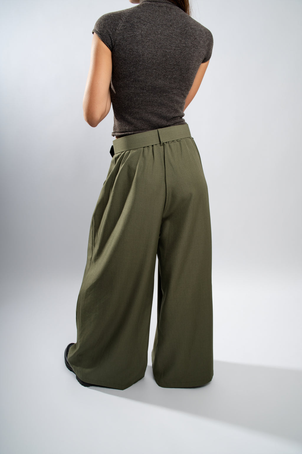 Pantalon palazzo à pinces