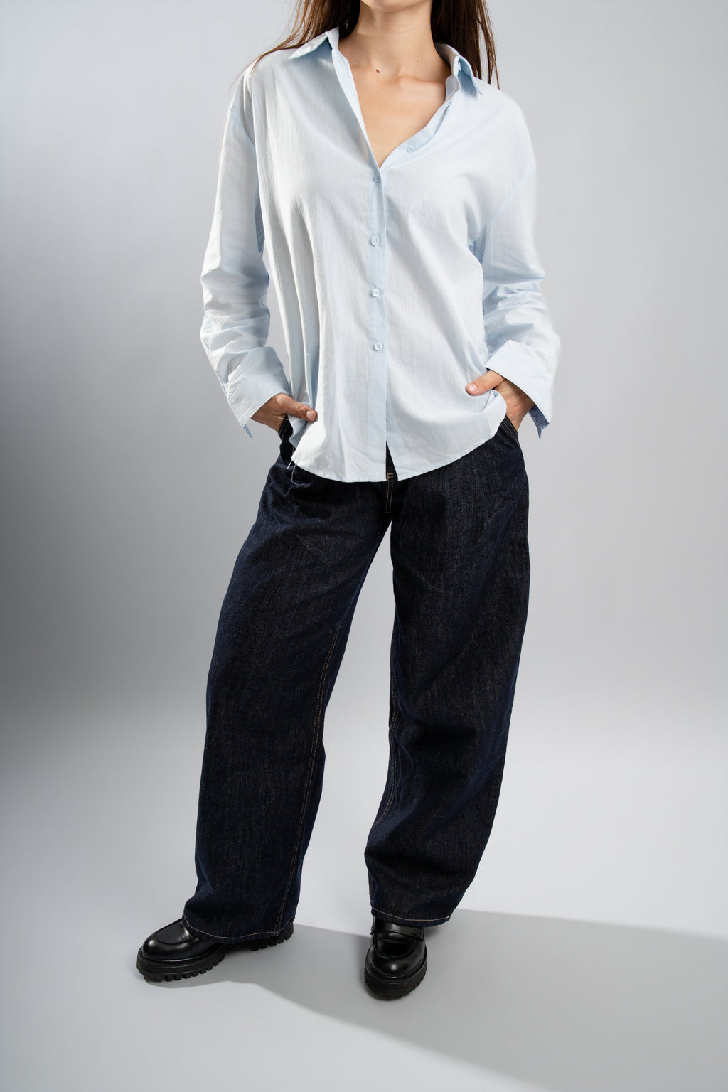 Chemise avec écharpe à rayures