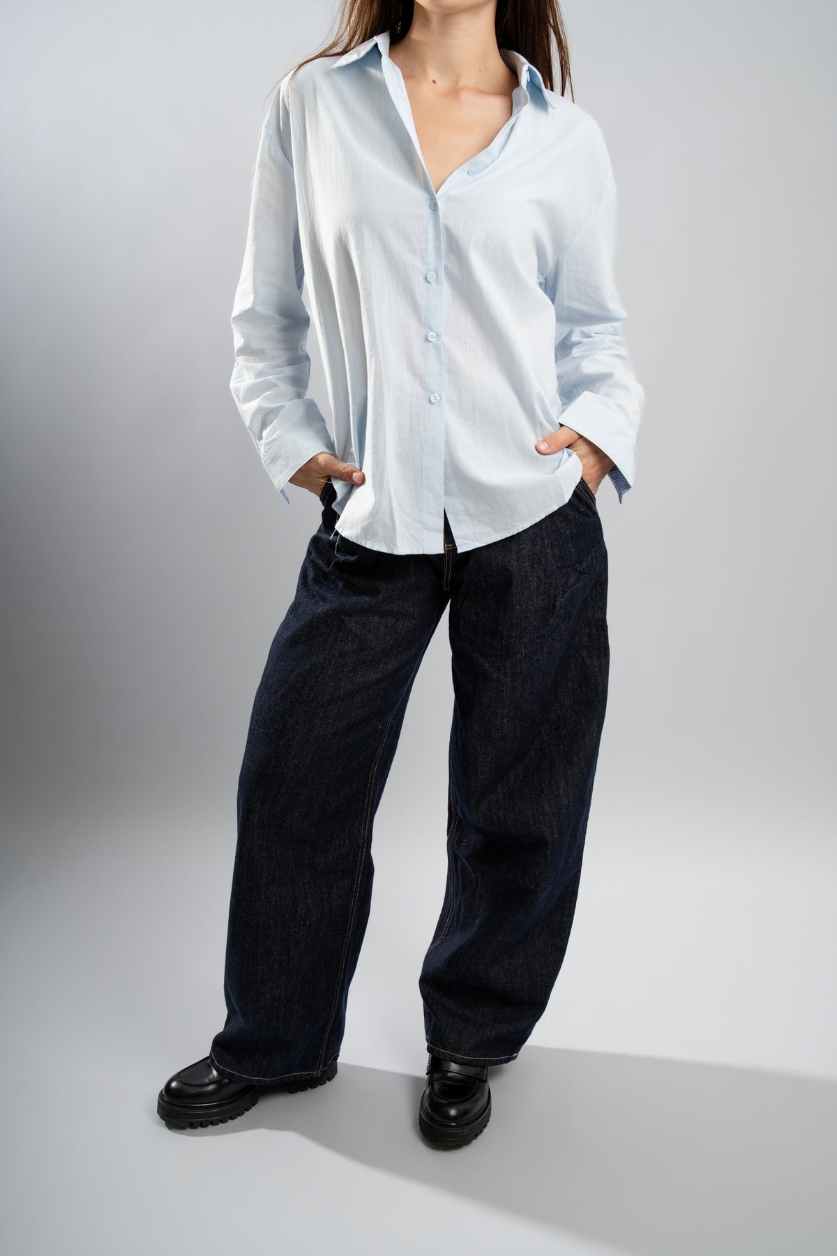 Chemise avec écharpe à rayures
